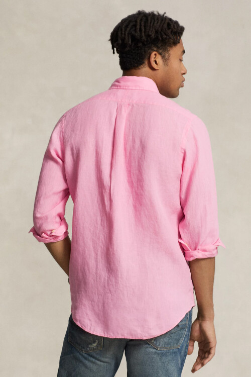 Camisa Lino Polo Ralph Lauren Florida Pink