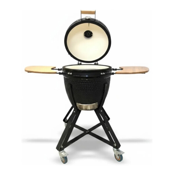 Horno Kamado A Carbón Cerámica Refractaria Parrilla 39cm PARRILLA FIRE KING KAMADO 18" NEGRO T18
