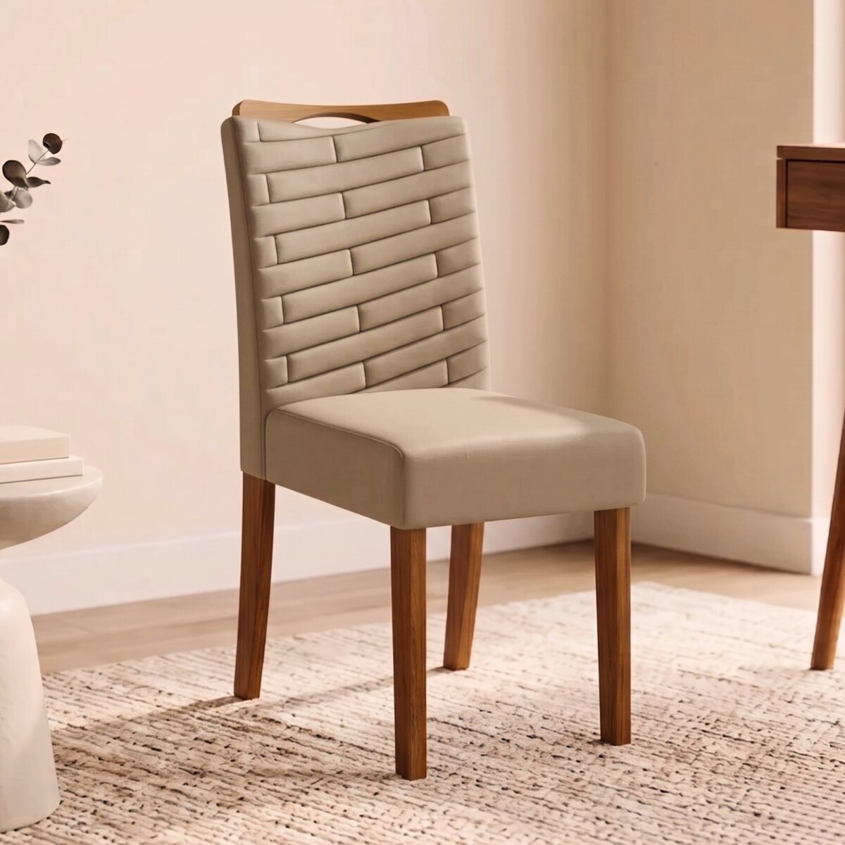 Silla Julia tapizada - Linea Milán - Marron 