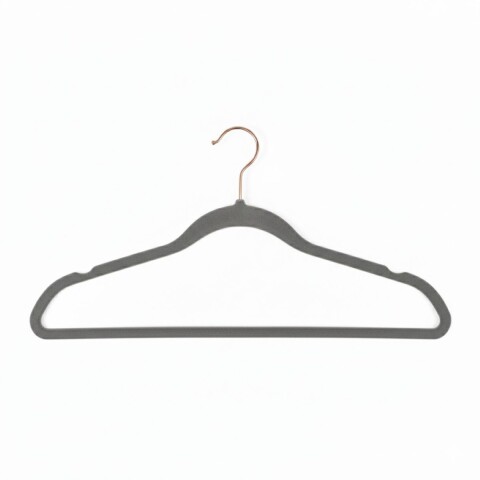 PERCHA GAMUZA GRIS 42CM Unica