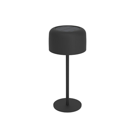 Lámpara de mesa negro solar-USB 2,8W cálido IP44 EG3670