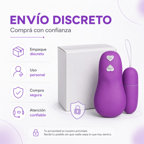 Huevo Vibrador Con Control Remoto Violeta