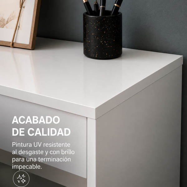 Escritorio Mesa ComboHome 120 Cm 2 Cajones Calidad Premium Blanco 1