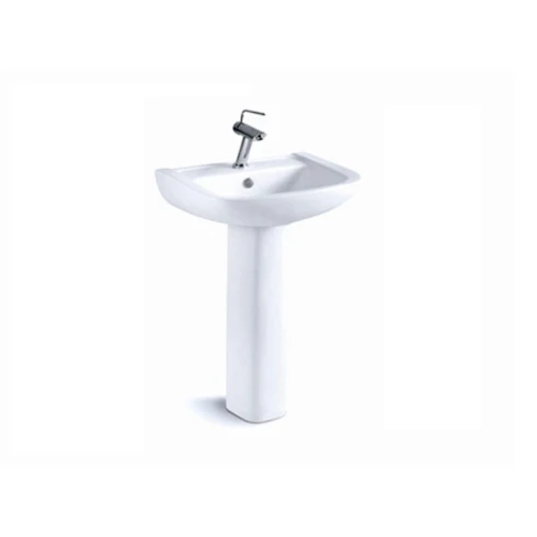 JUEGO DE LAVATORIO Y PEDESTAL BLANCO