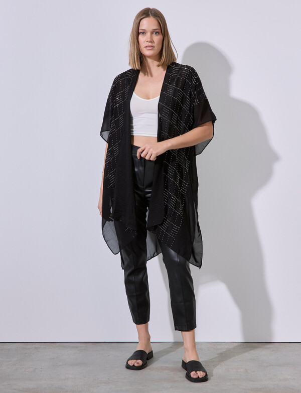 Kimono Noche NEGRO/PLATEADO