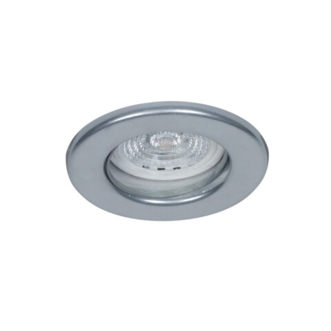 Luminaria de embutir fija redonda plata GU10 Ø8cm JU0126