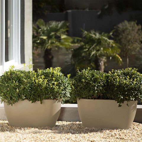 Maceta Ø80 x 40 cm. beige "ANDALUZ" -TRAMONTINA TD0387