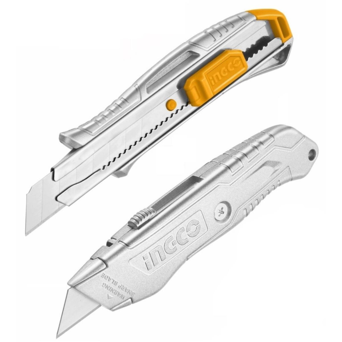 SET 2 TRINCHETAS ALUMINIO Y 20 HOJAS HUK180225 INGCO 