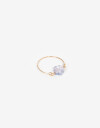 Anillos Chicos Con Dijes Anillo Charm Flor Acrílico - Dorado