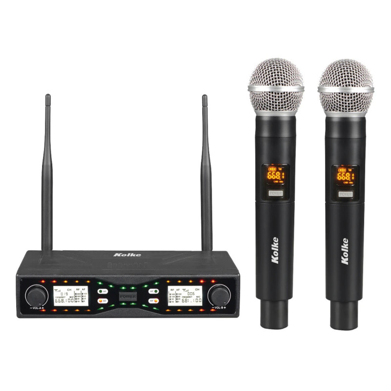 Microfonos UHF con 2 canales Kolke KPI-750 Microfonos UHF con 2 canales Kolke KPI-750