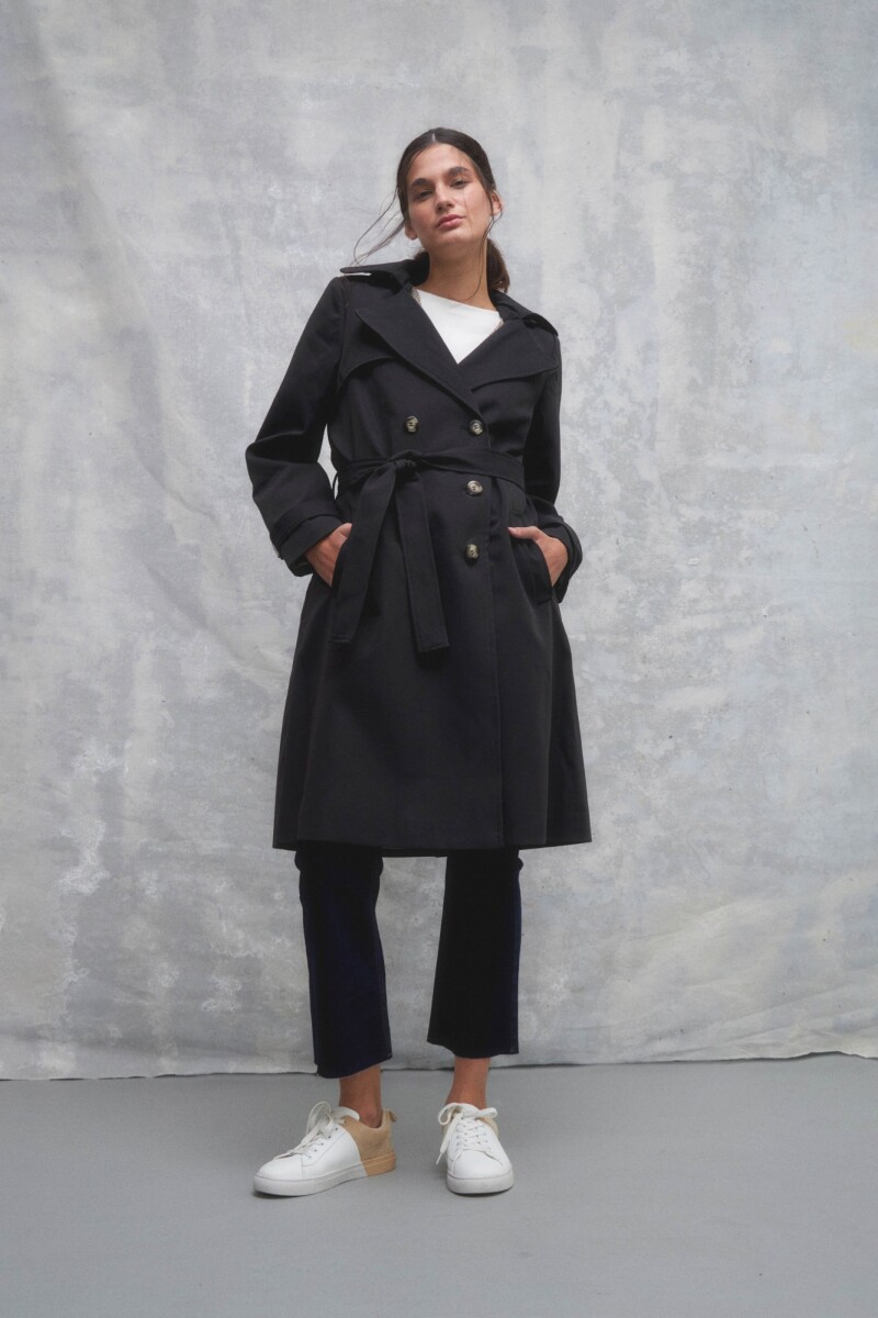 Trench impermeable negro