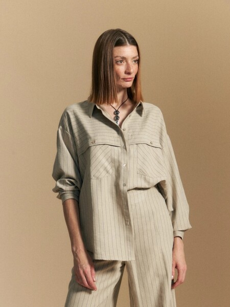 CAMISA ALLIE ORBITA TOSTADO