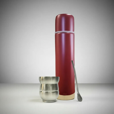 Set Ac.Inox Termo Bala 750ml +mate 140ml +bombilla regalo Plateado