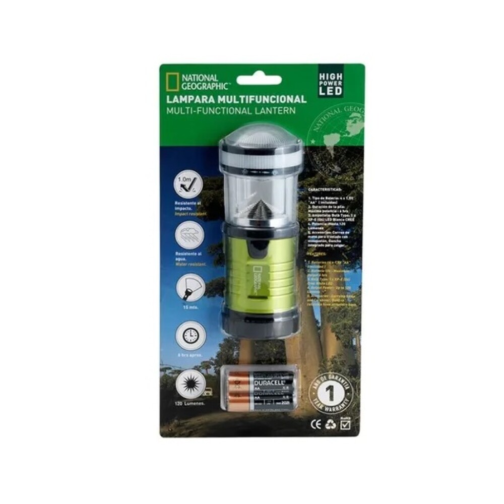 LAMPARA NAT GEO CAMPER VERDE LNG6248 LAMPARA NAT GEO CAMPER VERDE LNG6248