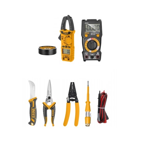 Set de 7 herramientas para electricista Ingco con organizador Set de 7 herramientas para electricista Ingco con organizador