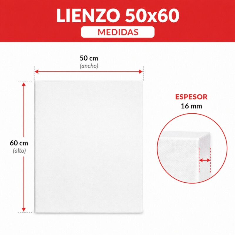 Lienzo 50x60 BLANCO