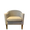 BUTACA MADERA CLARA - TAPIZADO TELA CLARA TRAMADA C/BEIGE BUTACA MADERA CLARA - TAPIZADO TELA CLARA TRAMADA C/BEIGE
