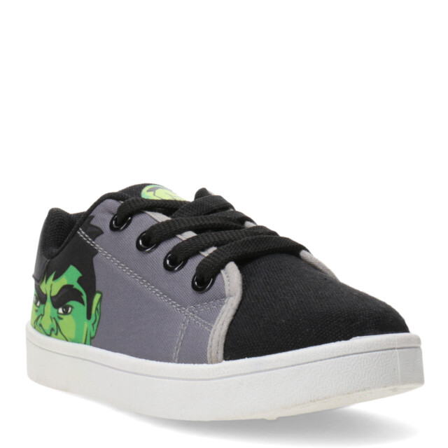Championes Infantiles Marvel Hulk Basic Low Negro - Gris