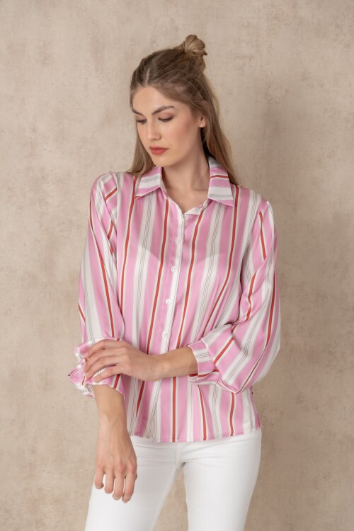 Camisa Stripes Rosa