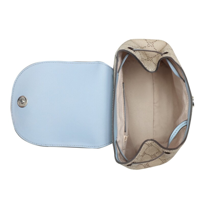 Backpack Yoon Small Flap Backpack Beige Logo/bluestone