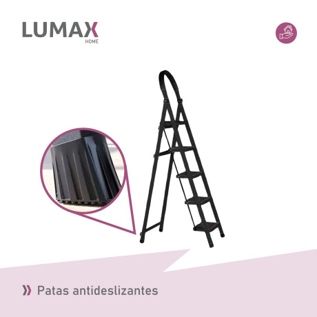 Escalera Tijera 5 Escalones De plastico Negro