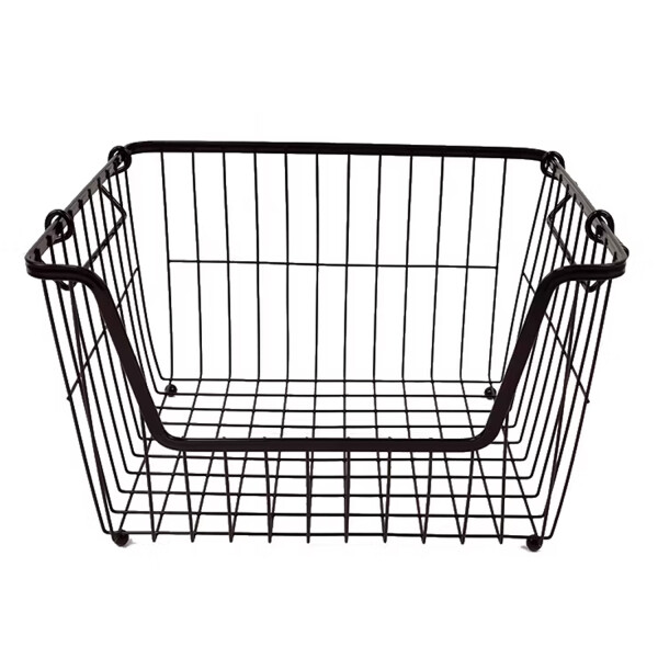 Organizador Cocina Apilable Canasto Cesto Metal Multiuso Imback Ideal Para Cocina, Baño Alacena Organizador Cocina Apilable Canasto Cesto Metal Multiuso Imback Ideal Para Cocina, Baño Alacena