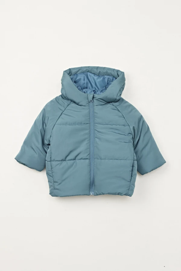Campera capitoneada Verde Petroleo