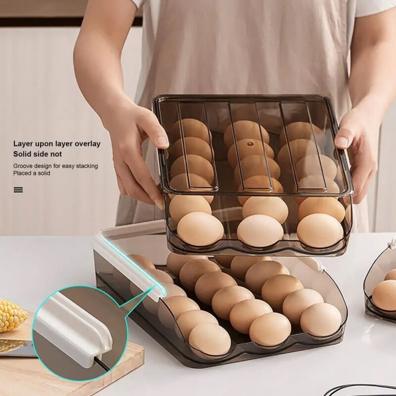 Huevera dispensador de huevos 2 niveles Huevera dispensador de huevos 2 niveles
