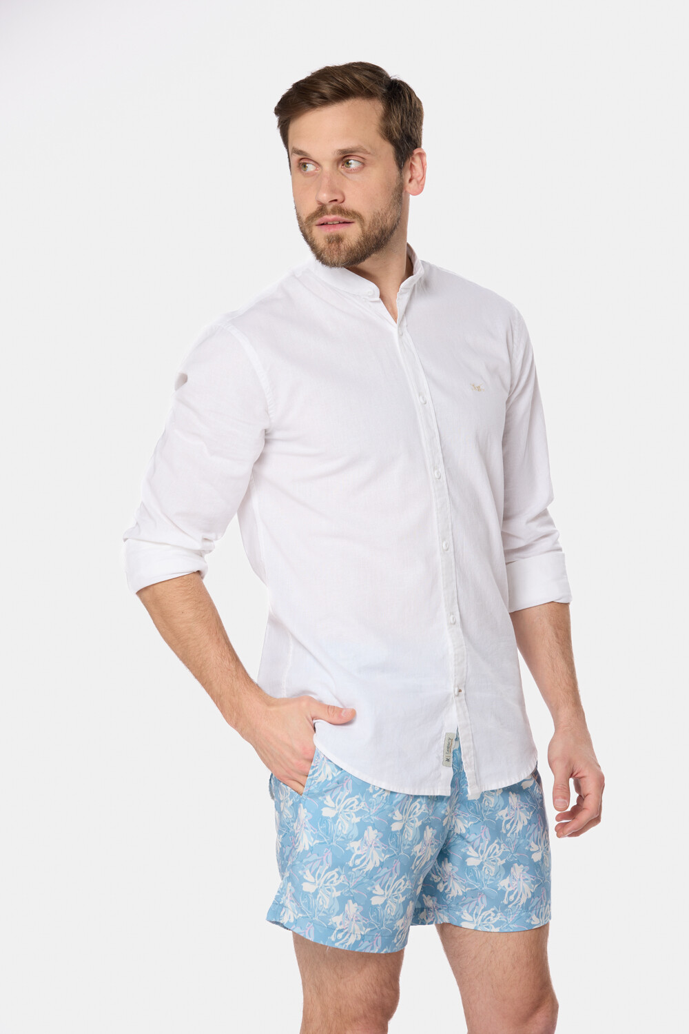 SHORT DE BAÑO ESTAMPADO Verde