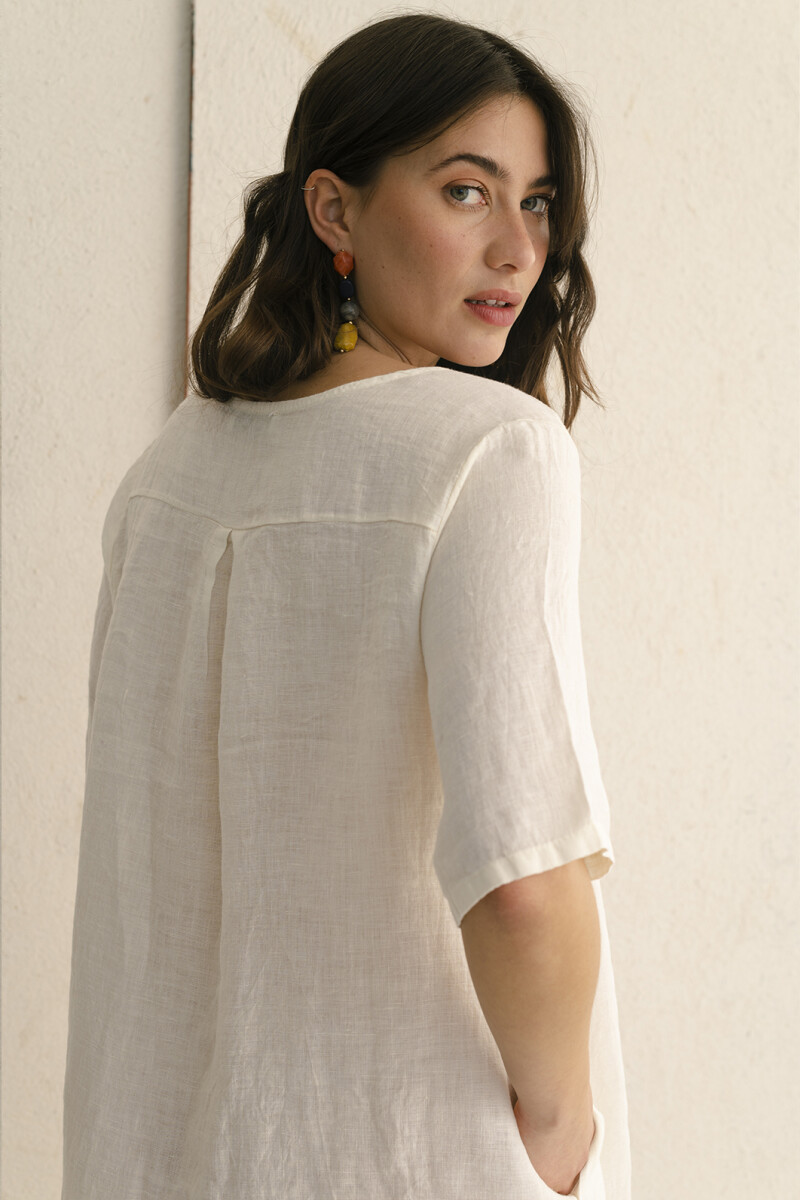 VESTIDO LINO NATURAL