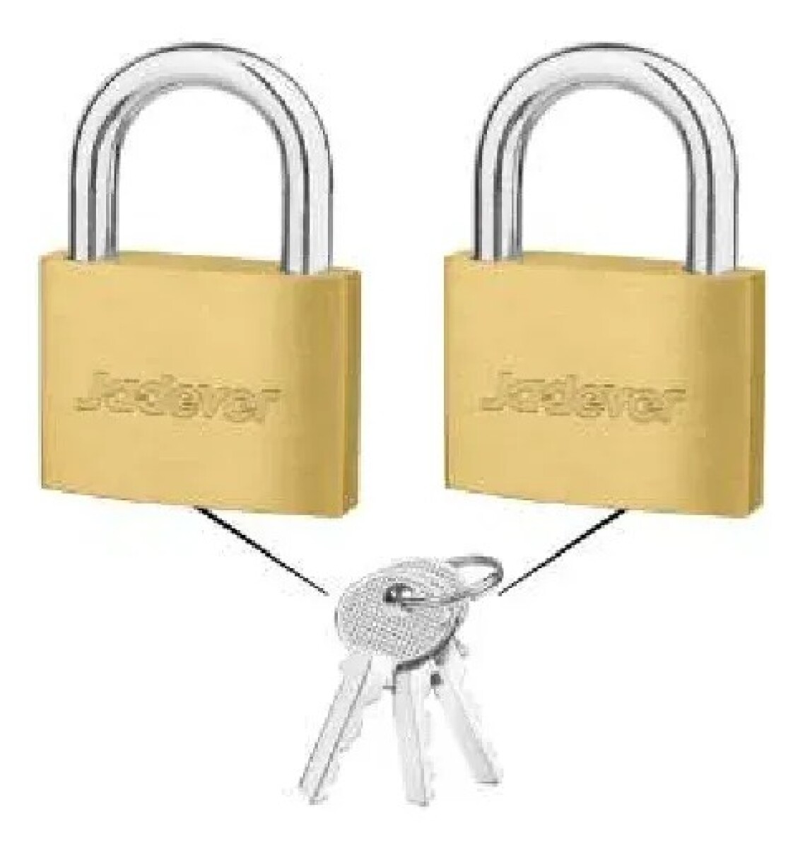 Set 2 Candados De Bronce 40mm Jadever 