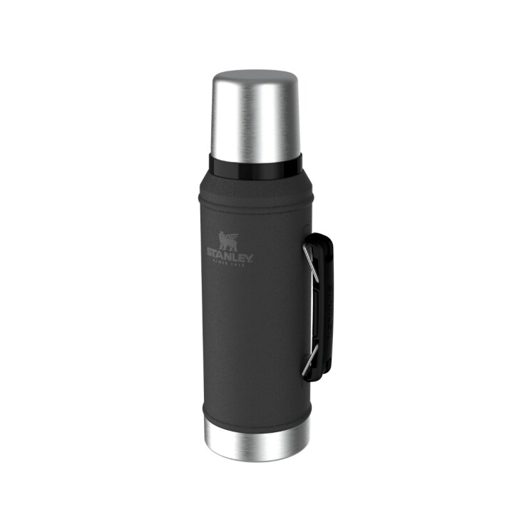 Termo Stanley Classic 950 ml con Manija y Tapón Cebador Negro