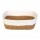 Cesto Canasto Fibra Natural Paramount Decoración 32x26x12Cm Blanco