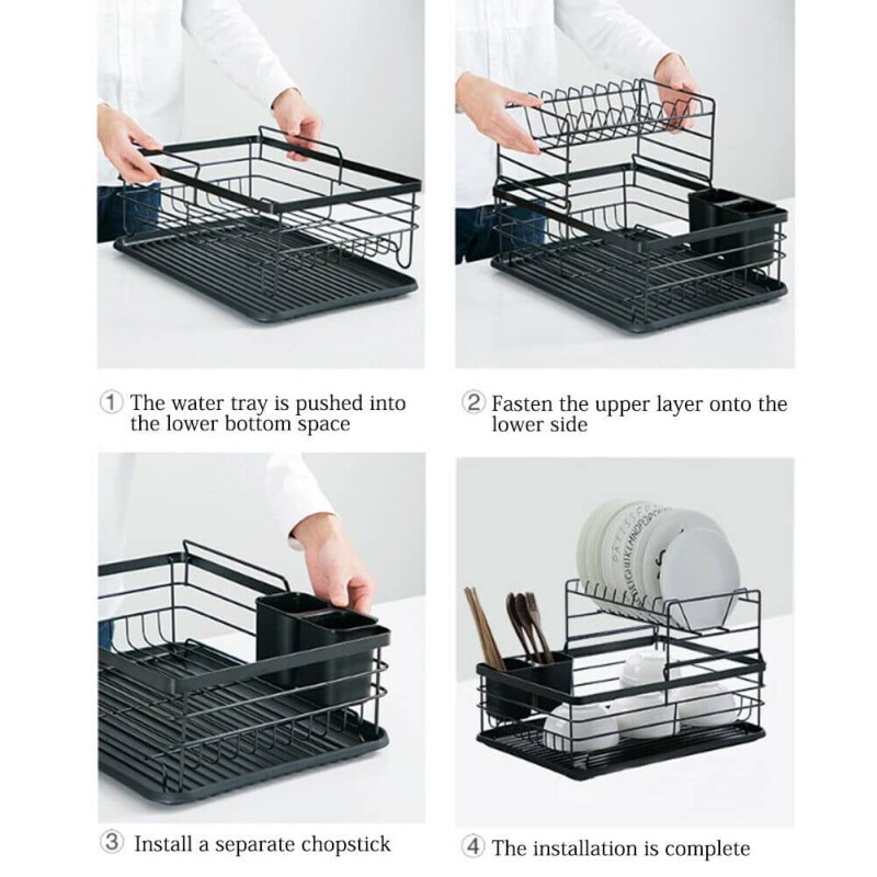 Escurridor seca platos dos niveles Escurridor seca platos dos niveles