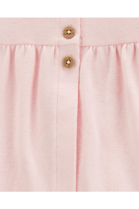 Set tres piezas de algodón, pantalón, saco y body, rosados Sin color