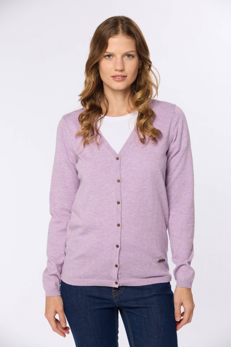 CARDIGAN LISO - Lila 