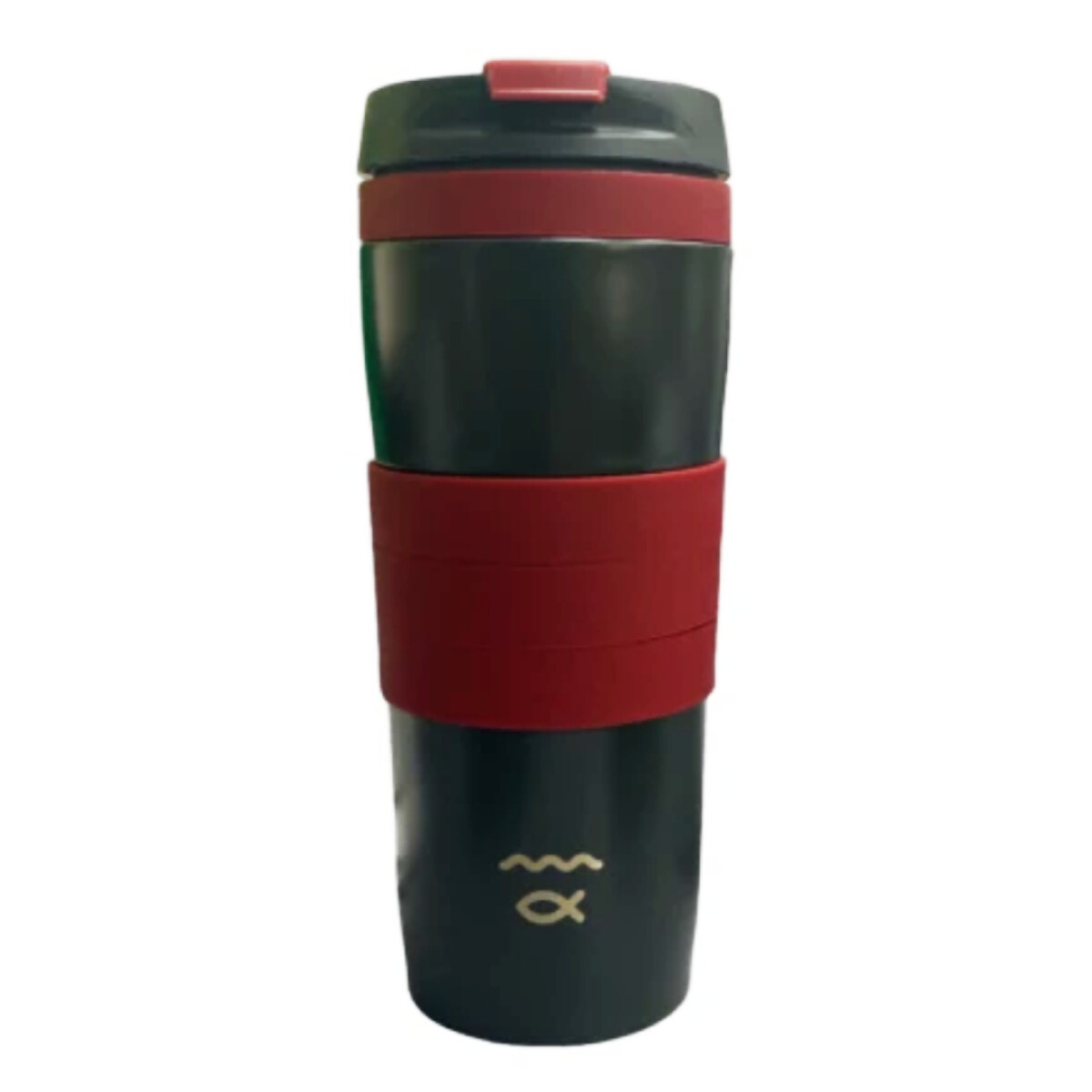 Jarra Térmica Mug Río Bandas 350ML - NEGRO-ROJO 