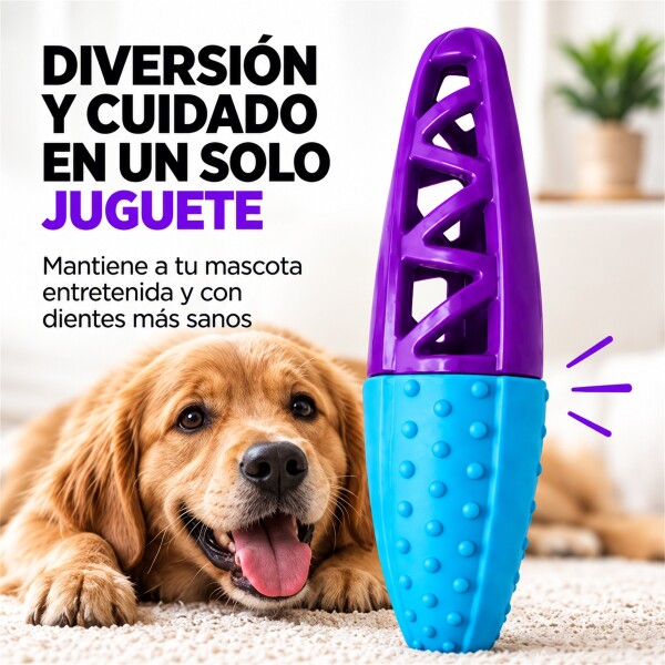 Juguete Morder Perros Gatos Limpieza Dental Golosinas Premio Celeste Violeta