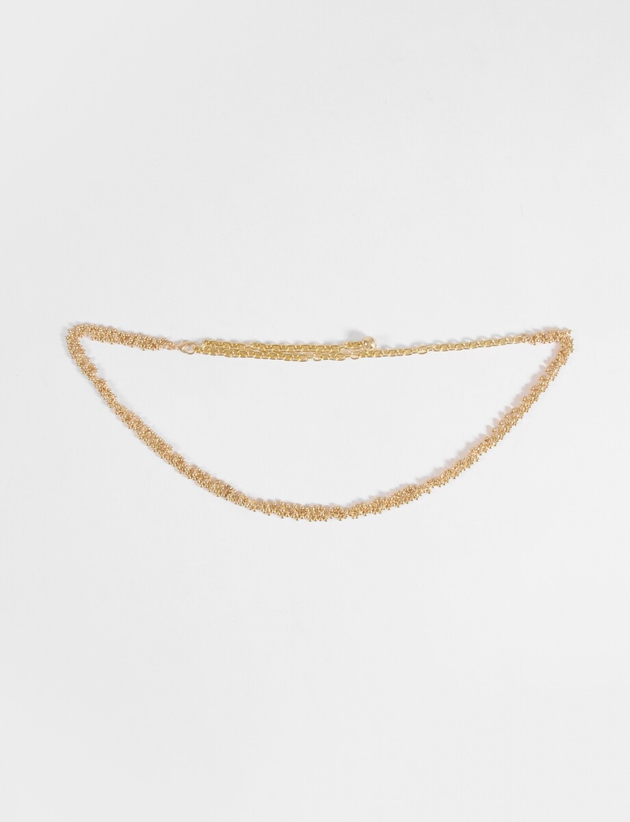 Cinturón metálico borlas - dorado 