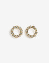 Aros Pasantes Strass Aros Pasantes Arandelas Strass - Dorado