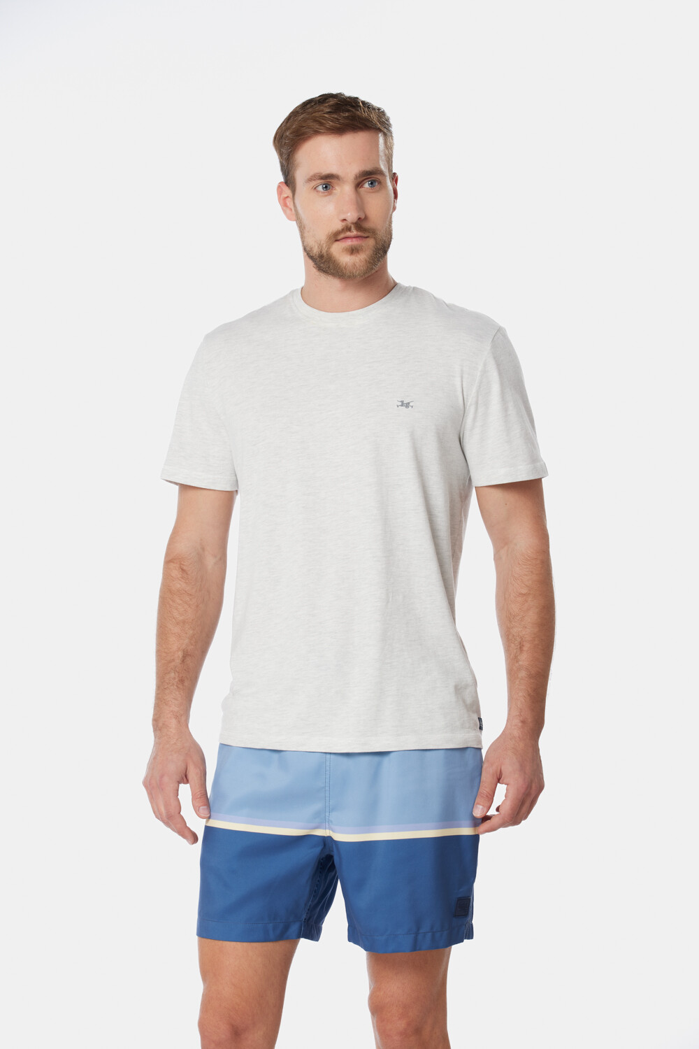SHORT DE BAÑO RAYADO Azul