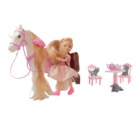 Outlet Caballo C/Muñeca y Accesorios 17*17cm Outlet Caballo C/muñeca Y Accesorios 17*17cm