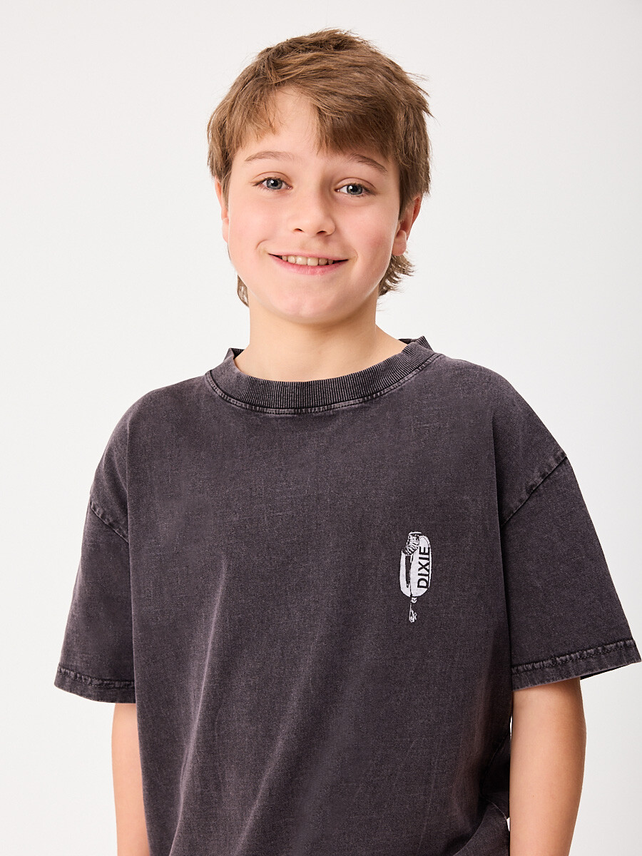 T-SHIRT M/C PALITO TEEN DIXIE Negro