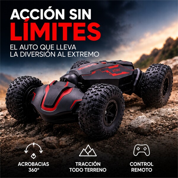 Auto Stunt a Control Remoto y por Gestos con Giro 180° Rojo 1