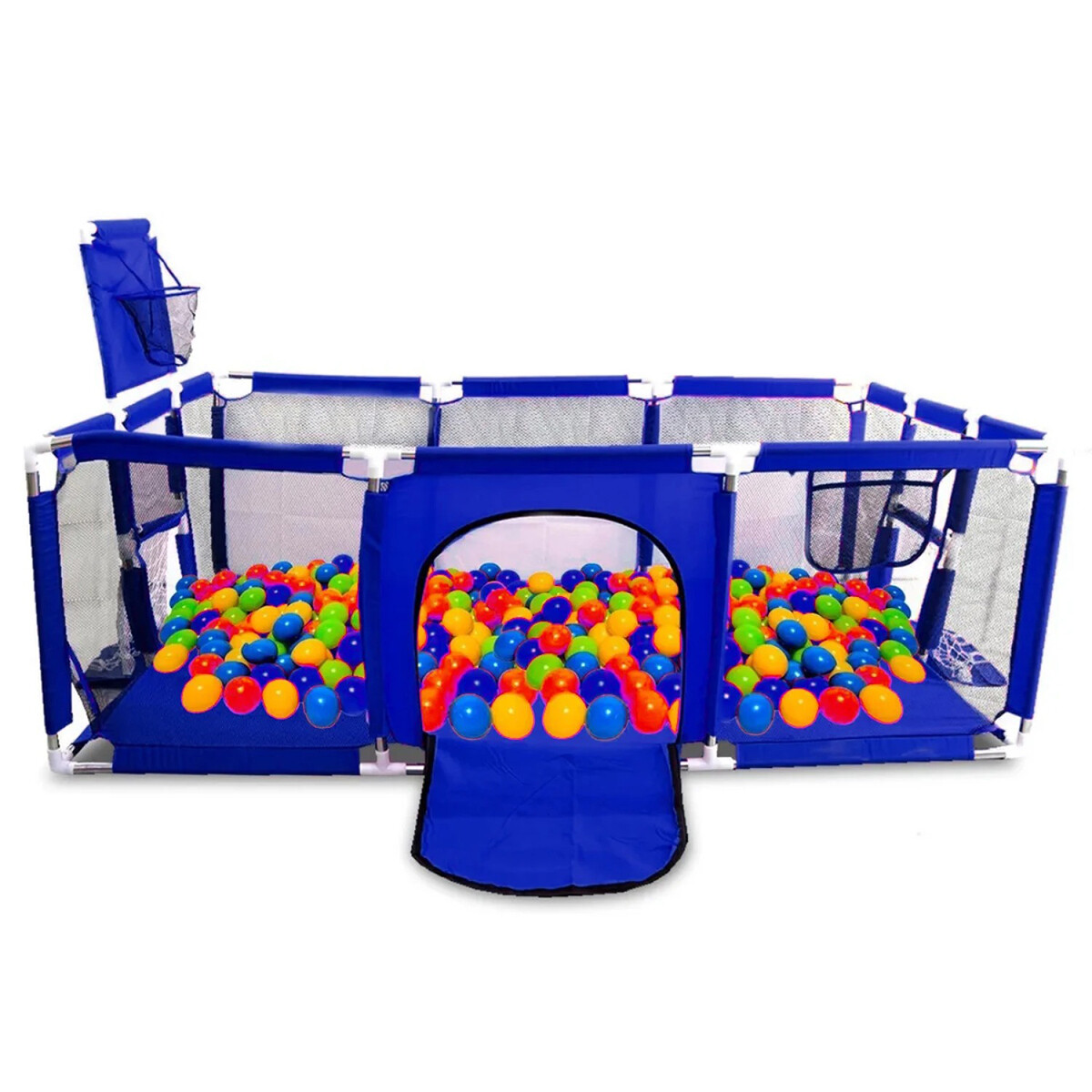 Corralito Centro De Juegos Pelotero P/Bebé Aro y Arco - Azul 