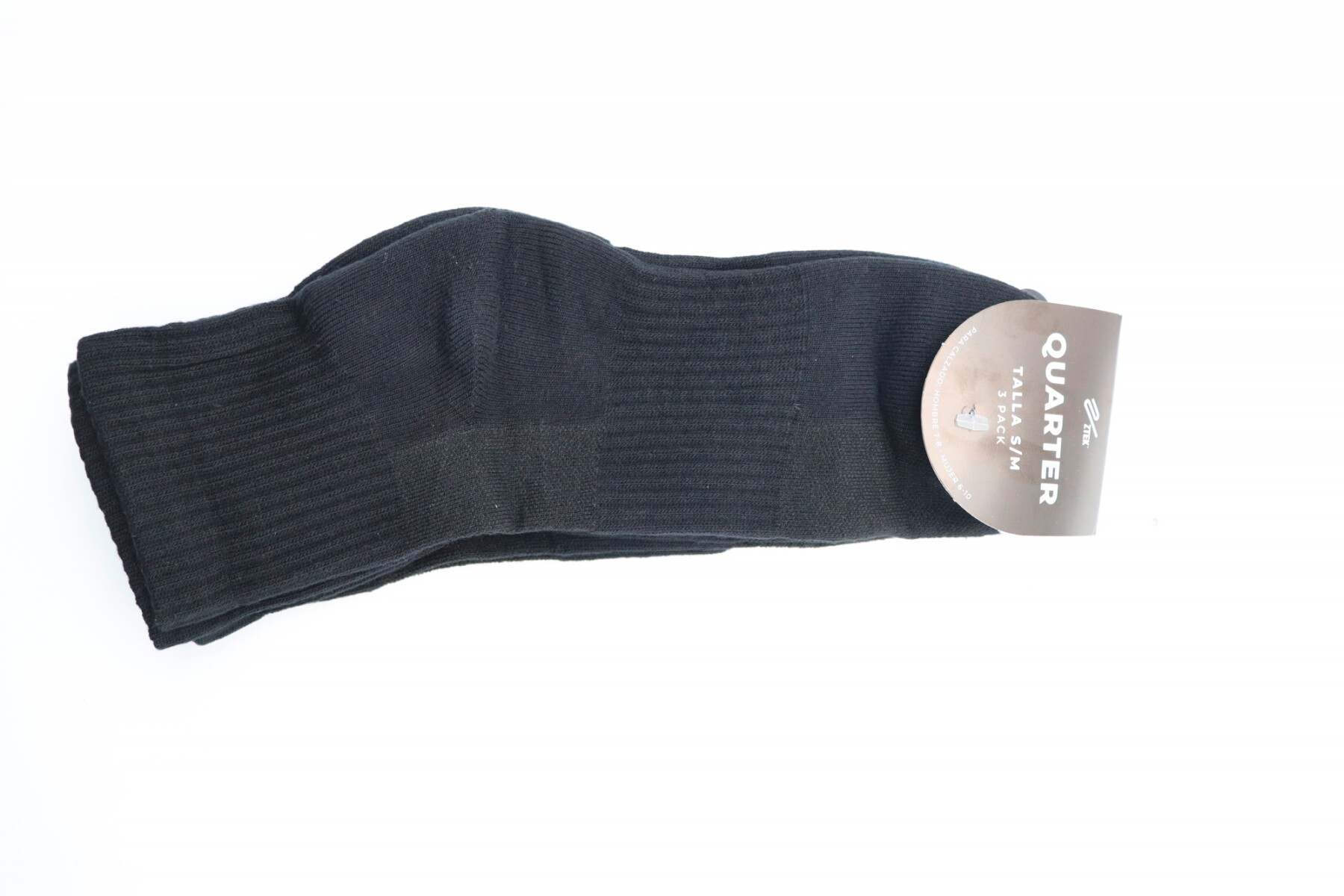 Medias Ztek Quarter 3-Pack Unisex - Negro 