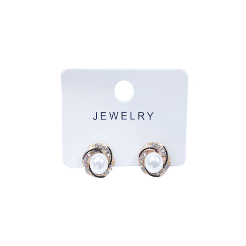 Caravana hipoalergénica dorada c/ perla Caravana Hipoalergénica Dorada C/ Perla