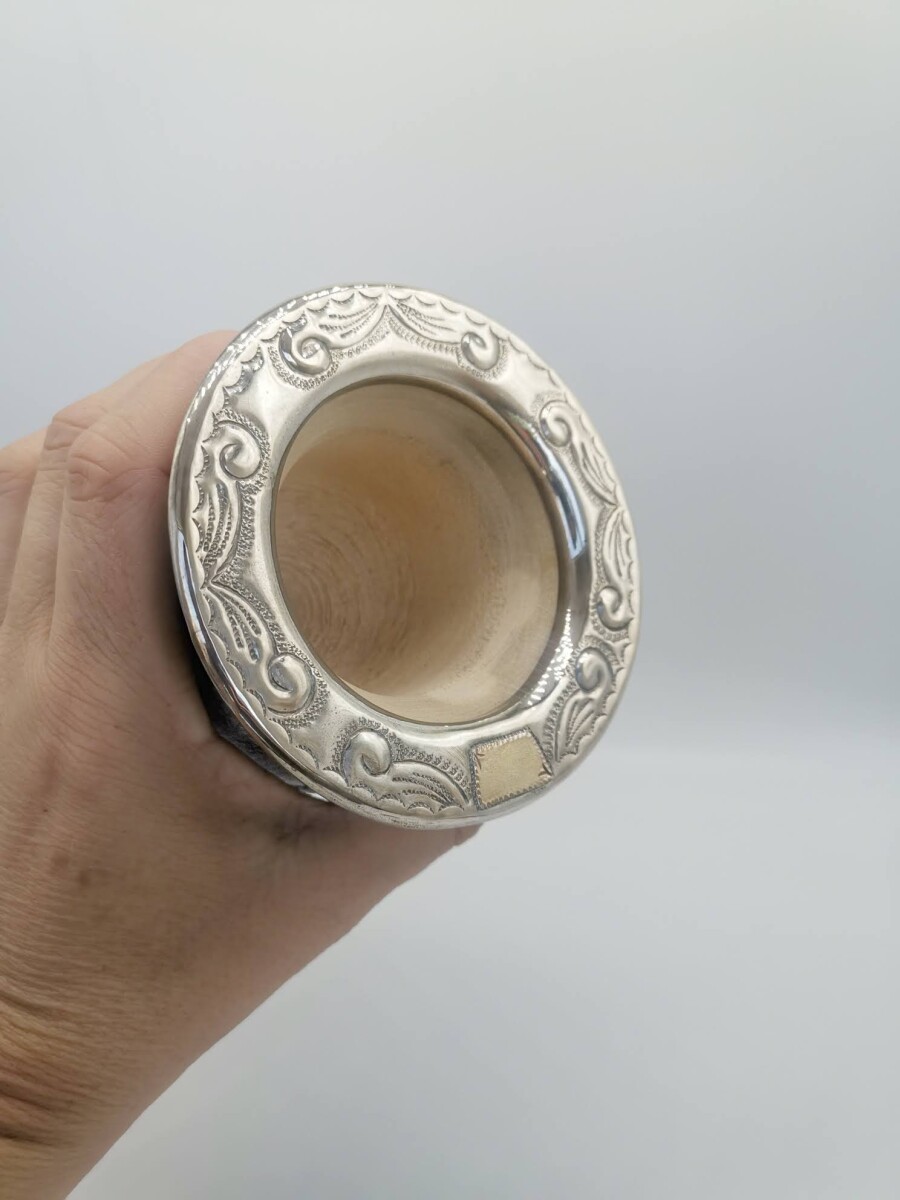 Mate camionero plata y oro 