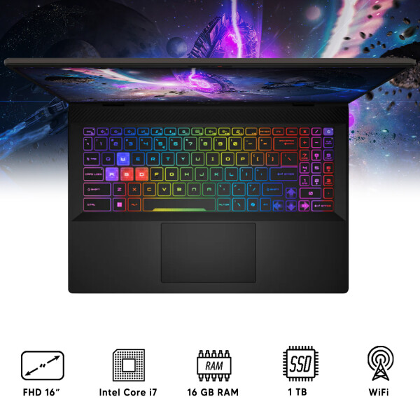 Notebook Gamer Msi Sword I7 16gb Ram / 1 Tb Ssd / Rtx 4070 NOTEBOOK MSI SWORD I7/16/1/4070/16 DF