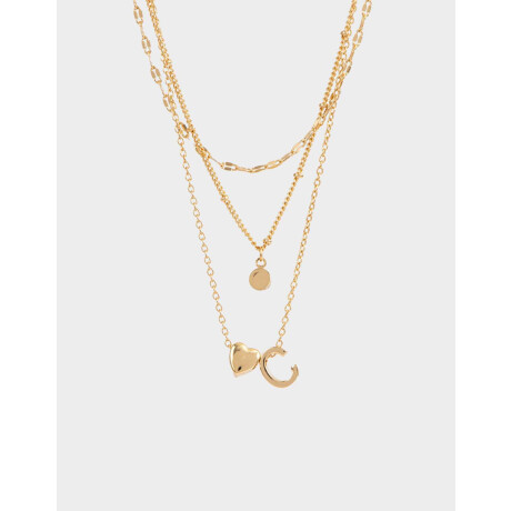 Collar Corto De Inicial ''e'' Dorado